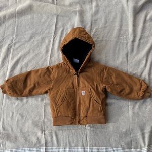 Brown Carhartt Hooded Jacket for Kids 2t